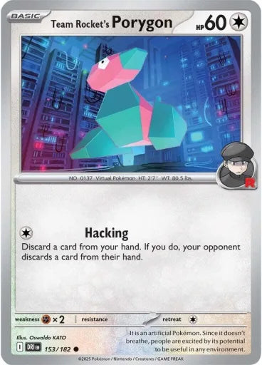 Team Rocket's Porygon SV10: Destined Rivals 153/182 (Near Mint Reverse Holofoil)