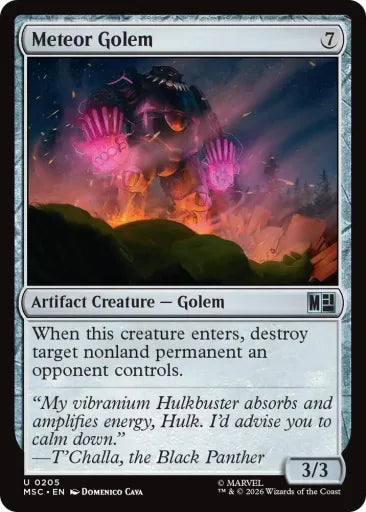 Meteor Golem (Surge Foil) Commander: Marvel Super Heroes 205 (Near Mint Foil)