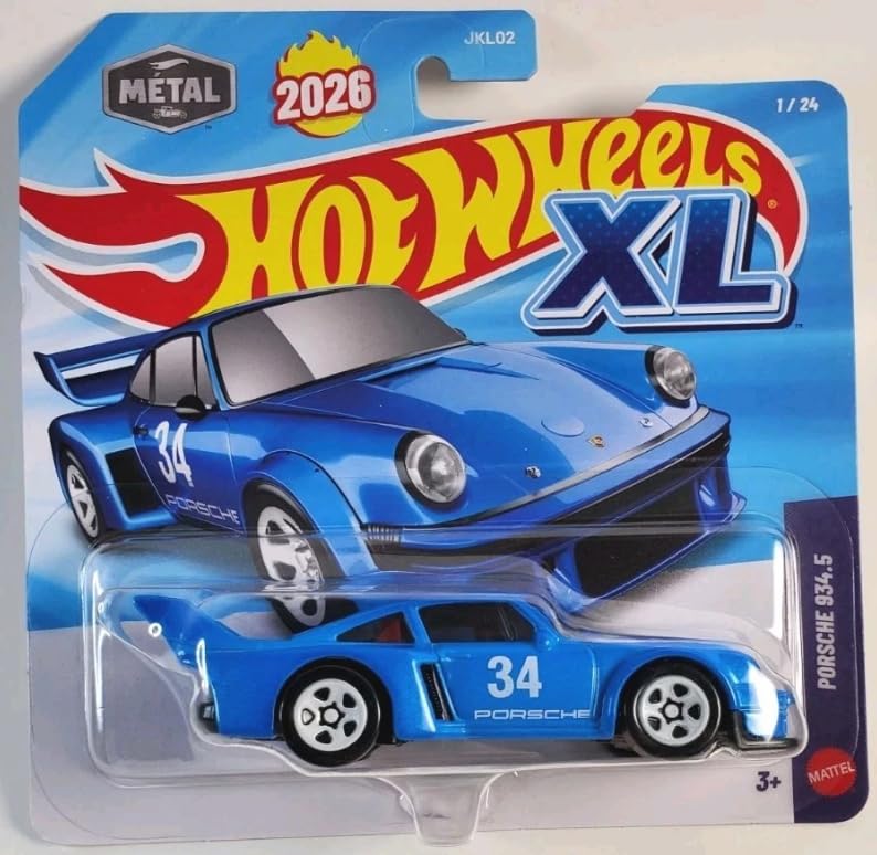 XL Porsche 934.5, Blue (1/24, 2026, 1:43 Scale) - Hot Wheels