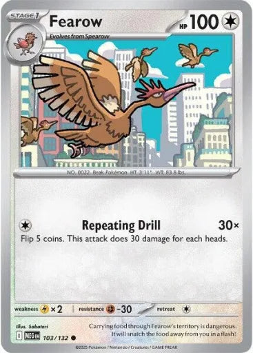 Fearow ME01: Mega Evolution 103/132 (Near Mint)