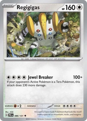 Regigigas SV: Prismatic Evolutions 086/131 (Near Mint Reverse Holofoil)