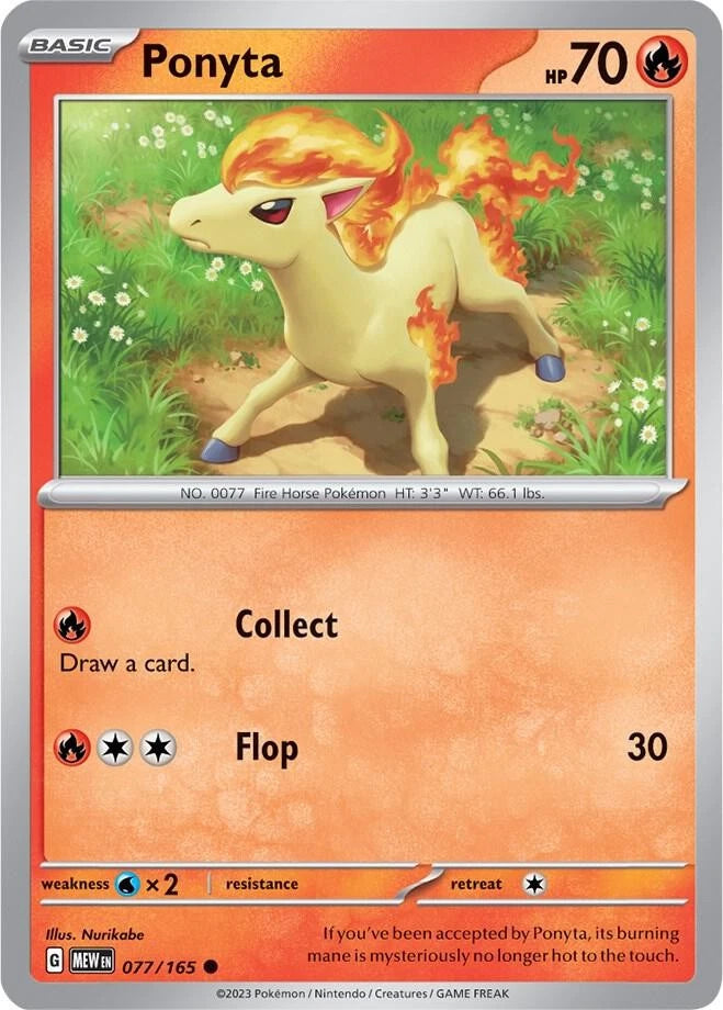 Ponyta Common SV: Scarlet & Violet 151 077/165 NM