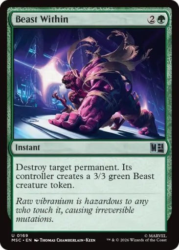 Beast Within (Surge Foil) Commander: Marvel Super Heroes 169 (Near Mint Foil)