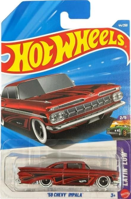 '59 Chevy Impala, Red (Layin' Low 2/5, #44/250) - Hot Wheels