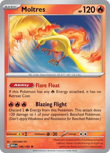 Moltres SV: Scarlet & Violet 151 146/165 (Near Mint Holofoil)