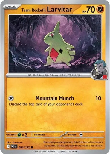 Team Rocket's Larvitar SV10: Destined Rivals 094/182 (Near Mint)