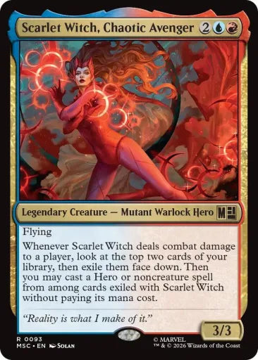 Scarlet Witch, Chaotic Avenger (Surge Foil) Commander: Marvel Super Heroes 93 (Near Mint Foil)