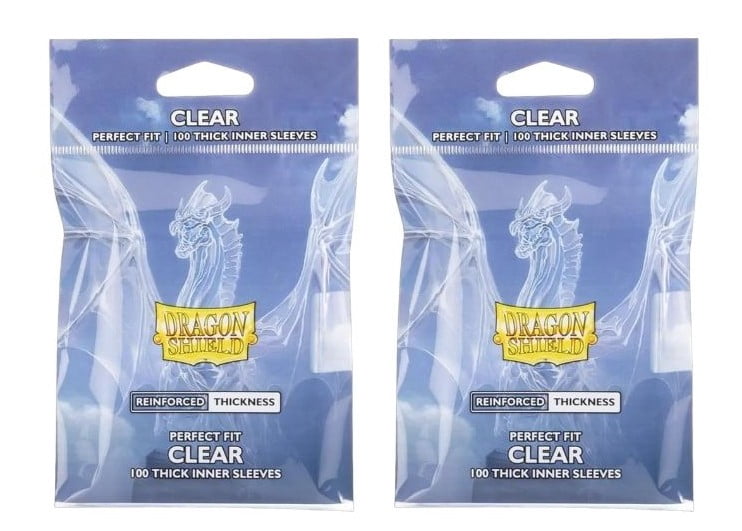 Perfect Fit Thick Inner Sleeves, Clear (100ct x 2 Packs) - Dragon Shield