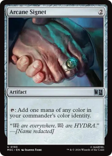 Arcane Signet (0193) (Surge Foil) Commander: Marvel Super Heroes 193 (Near Mint Foil)