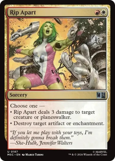 Rip Apart (Surge Foil) Commander: Marvel Super Heroes 187 (Near Mint Foil)