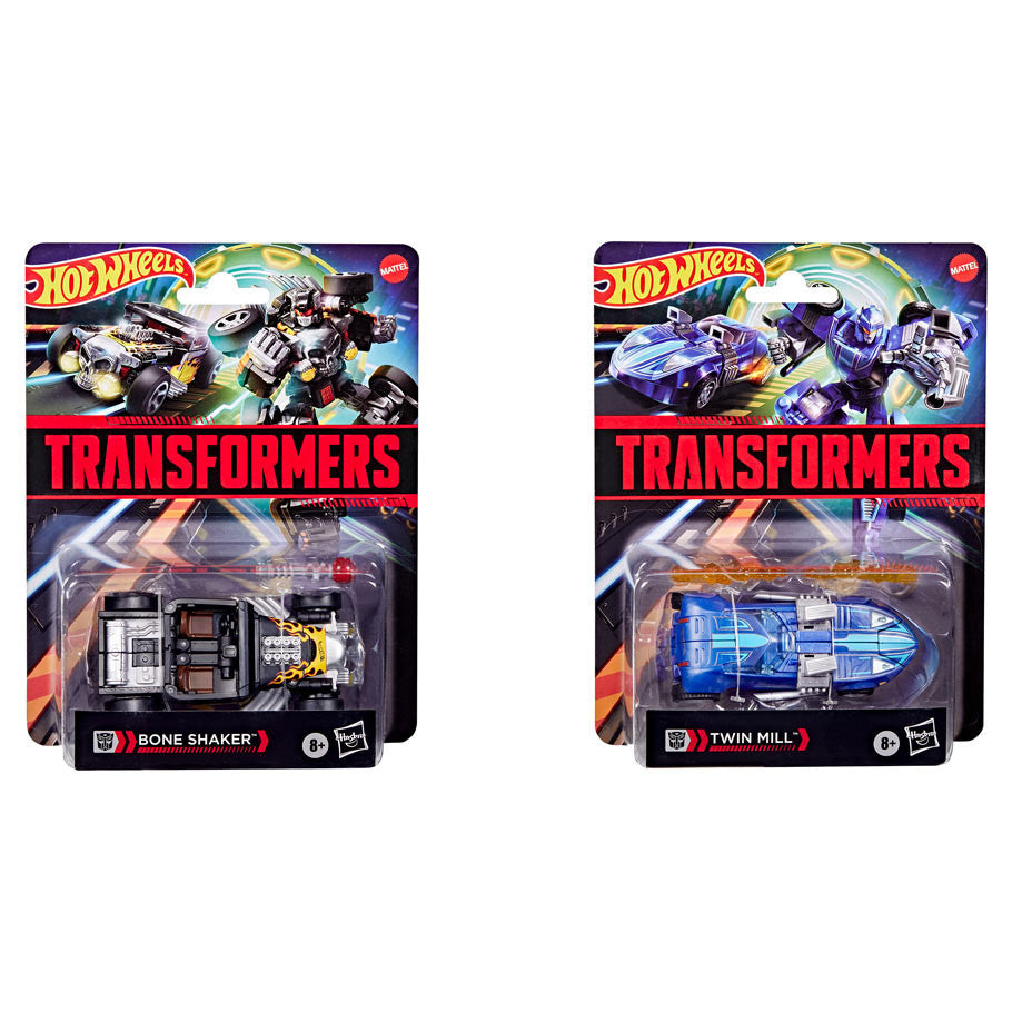 Hot Wheels x Transformers Converting Figure Assortment, Case of 4 (Styles May Vary) - Hasbro