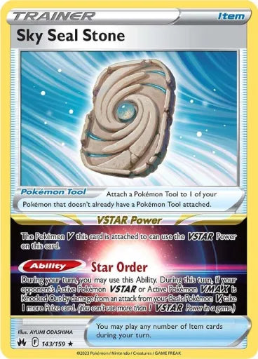 Sky Seal Stone SWSH: Crown Zenith 143/159 (Near Mint Holofoil)