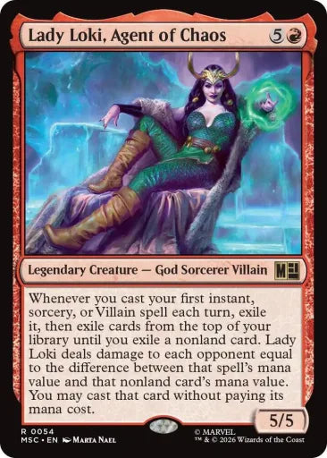 Lady Loki, Agent of Chaos (Surge Foil) Commander: Marvel Super Heroes 54 (Near Mint Foil)