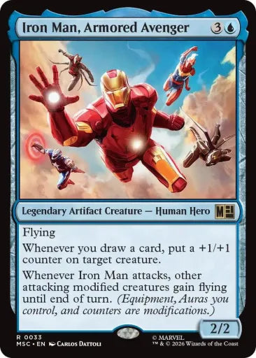 Iron Man, Armored Avenger (Surge Foil) Commander: Marvel Super Heroes 33 (Near Mint Foil)