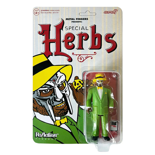 Super7 ReAction Hip Hop: Wave 4 MF DOOM Special Herbs Figure