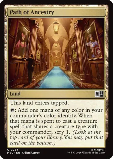 Path of Ancestry (Surge Foil) Commander: Marvel Super Heroes 254 (Near Mint Foil)