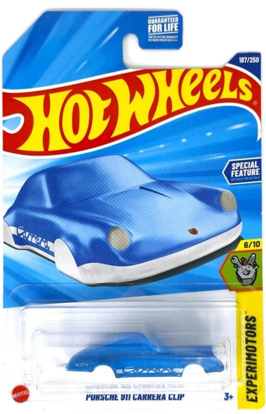 Porsche 911 Carrera Clip, Blue/White (Experimotors 6/10, #187/250) - Hot Wheels