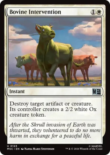 Bovine Intervention (Surge Foil) Commander: Marvel Super Heroes 123 (Near Mint Foil)