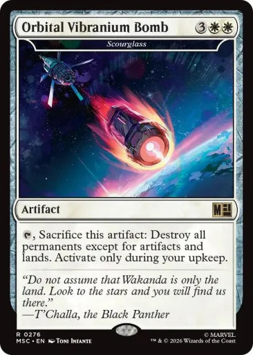 Orbital Vibranium Bomb - Scourglass (Surge Foil) Commander: Marvel Super Heroes 276 (Near Mint Foil)