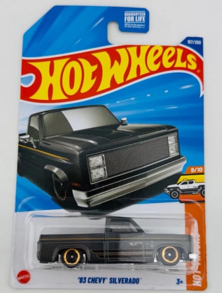 '83 Chevy Silverado, Black (Hot Trucks 9/10, #157/250) - Hot Wheels