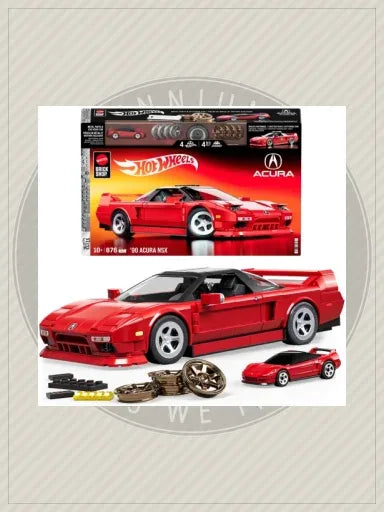 Brick Shop Hot Wheels '90 Acura NSX Building Kit (876 Pieces) - Mattel