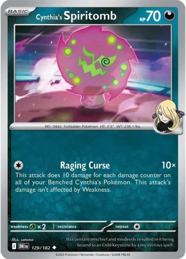 Cynthia's Spiritomb SV10: Destined Rivals 129/182 (Near Mint Reverse Holofoil)