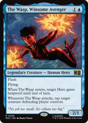 The Wasp, Winsome Avenger (Surge Foil) Commander: Marvel Super Heroes 39 (Near Mint Foil)