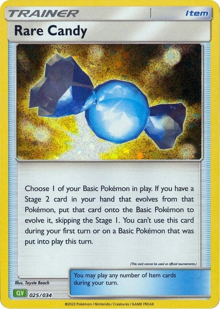 Rare Candy (CLV) Classic Collection Trading Card Game Classic 025/034 NM