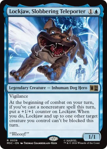 Lockjaw, Slobbering Teleporter (Surge Foil) Commander: Marvel Super Heroes 36 (Near Mint Foil)