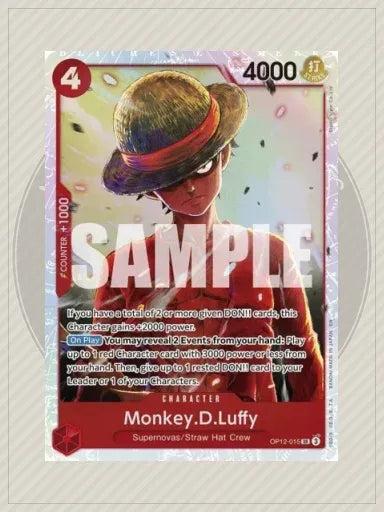 Monkey.D.Luffy SR Legacy of the Master OP12-015 NM