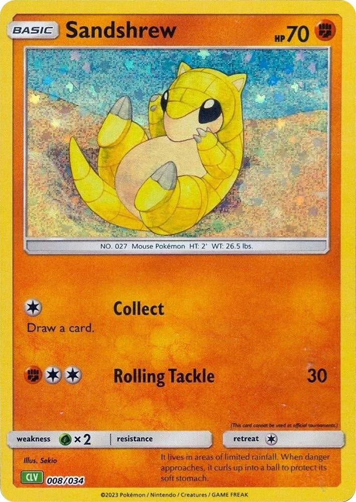 Sandshrew Classic Collection Trading Card Game Classic 008/034 NM