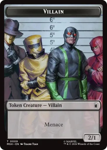 Villain (0009) // Robot Villain (0020) Double-Sided Token Marvel Super Heroes 9 // 20 (Near Mint)