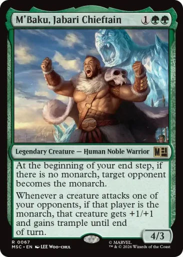 M'Baku, Jabari Chieftain (Surge Foil) Commander: Marvel Super Heroes 67 (Near Mint Foil)