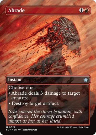 Abrade (Borderless) Foundations 327 (Near Mint)