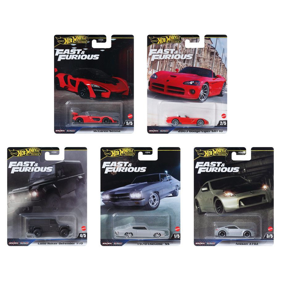 Fast & Furious Premium Themed Assortment, Case of 10 (Styles May Vary) - Hot Wheels