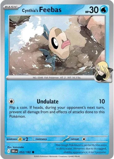Cynthia's Feebas SV10: Destined Rivals 052/182 (Near Mint)