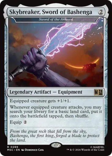 Skybreaker, Sword of Bashenga - Sword of the Animist (Surge Foil) Commander: Marvel Super Heroes 289 (Near Mint Foil)