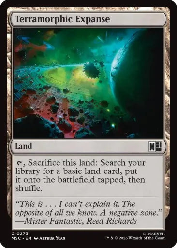Terramorphic Expanse (0273) (Surge Foil) Commander: Marvel Super Heroes 273 (Near Mint Foil)