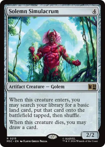 Solemn Simulacrum (Surge Foil) Commander: Marvel Super Heroes 215 (Near Mint Foil)