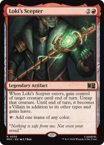 Loki's Scepter (Surge Foil) Commander: Marvel Super Heroes 56 (Near Mint Foil)