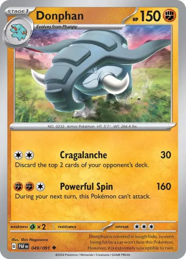 Donphan SV: Paldean Fates 049/091 (Near Mint Reverse Holofoil)