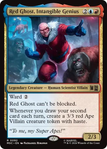 Red Ghost, Intangible Genius (Surge Foil) Commander: Marvel Super Heroes 92 (Near Mint Foil)
